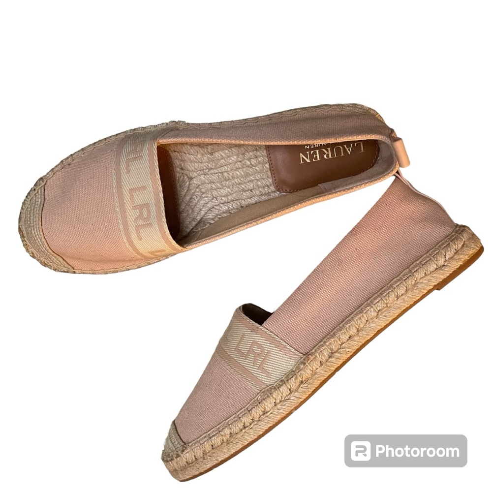 Lauren Ralph Lauren Pink Canvas Espadrilles - Picture 2 of 11